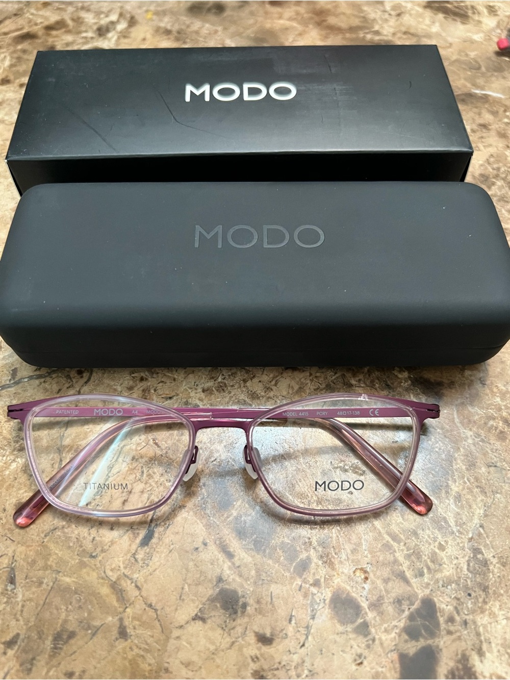 MODO Women's Purple Titanium Frame Glasses